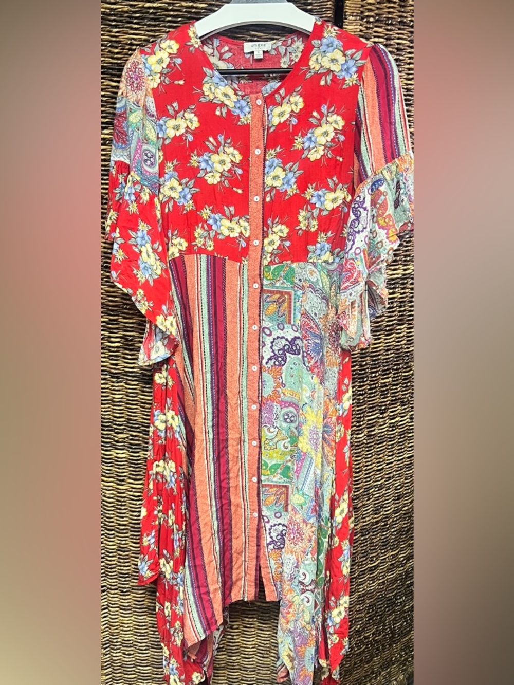 Umgee USA-Dress-Size: Small, Multi color/ Pattern, Button down front